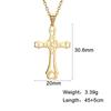 Cross Necklace for Women Men Stainless Steel Gold Christian Jesus Amulet Choker Chain Necklaces Jewelry