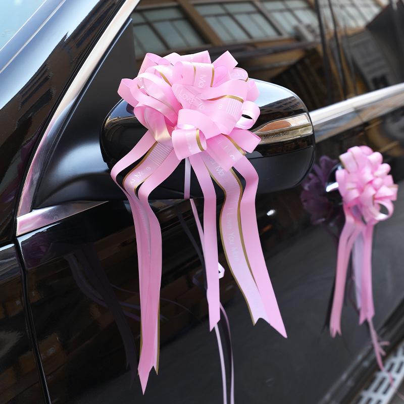 Large Pull Flower Ribbon for Stair Handrail, Wedding Car, and Housewarming Decor