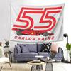 Carlos Sainz Jr F1 Signature Graphic Tapestry Wall Hanging Aesthetic Home Decoration Tapestries for Living Room Bedroom