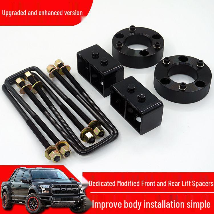 Ford Raptor F150 Chassis Mod: Front & Rear 2.5" Lift Kit with Rear Steel Lift Block