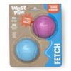 West Paw Zogoflex Echo Bounder Dog Toy Hot Small of Ball, Pink/Aqua Blue, (Set 2)