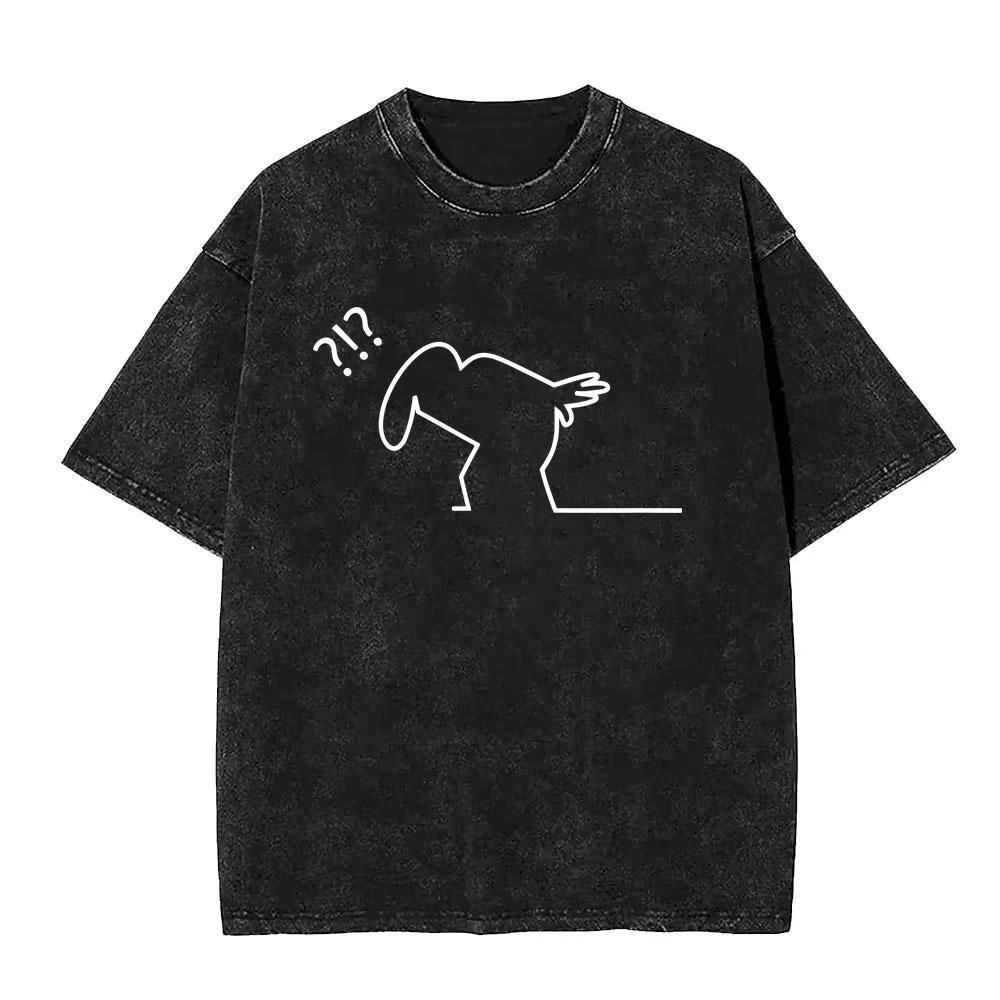 Washed Vintage Osvaldo Cavandoli La Linea Rainbow Gradient Graphic T Shirt Men Women Casual Funny Oversized Short Sleeve Tshirt