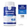 Magnesium glycine soft capsules 500 mg, magnesium oil capsules as a sleep aid supplement, beneficial capsules.