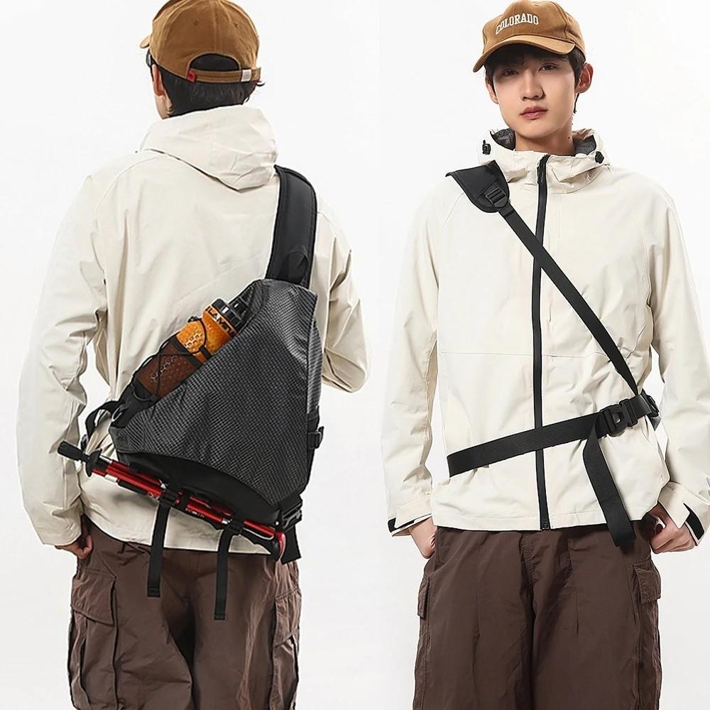 Large Capacity Outdoor Sports Chest Bag Waterproof Men's Shoulder Bag Nylon Crossbody Bag Travel