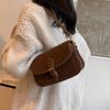 Зимние винтажные женские сумки кроссбоди, модные сумки через плечо и подмышку с клапаном из искусственной замши, однотонные универсальные женские сумочки AVE