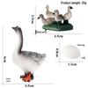 Wild Animal Model Toy Set: Swan, Lion Head, Goose
