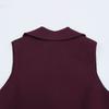 Kaslead New Arrival Women's Clothing Fashion Style Ruched Lapel Sleeveless Knitting Vest Jacket 4192023 610