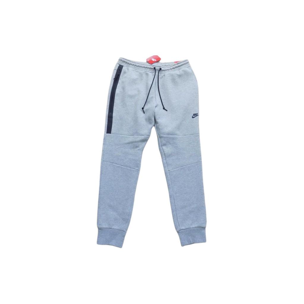 Nike Спортивные штаны Tech Fleece 1 мм, темно-серый меланж/черный, унисекс, уличный стиль 545343-065