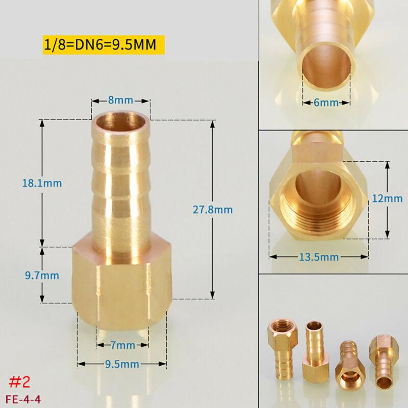 Латунный шланговый фитинг муфта 6 8 10 12 14 16 мм штуцер хвостовик 1/8 1/4 3/8 1/2 внутренняя резьба медный соединитель соединение муфта адаптер