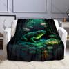 1PC Frog in night garden Print Adult Children Warm Blankets Home Travel Car Soft and Comfortable Suitable for all seasons