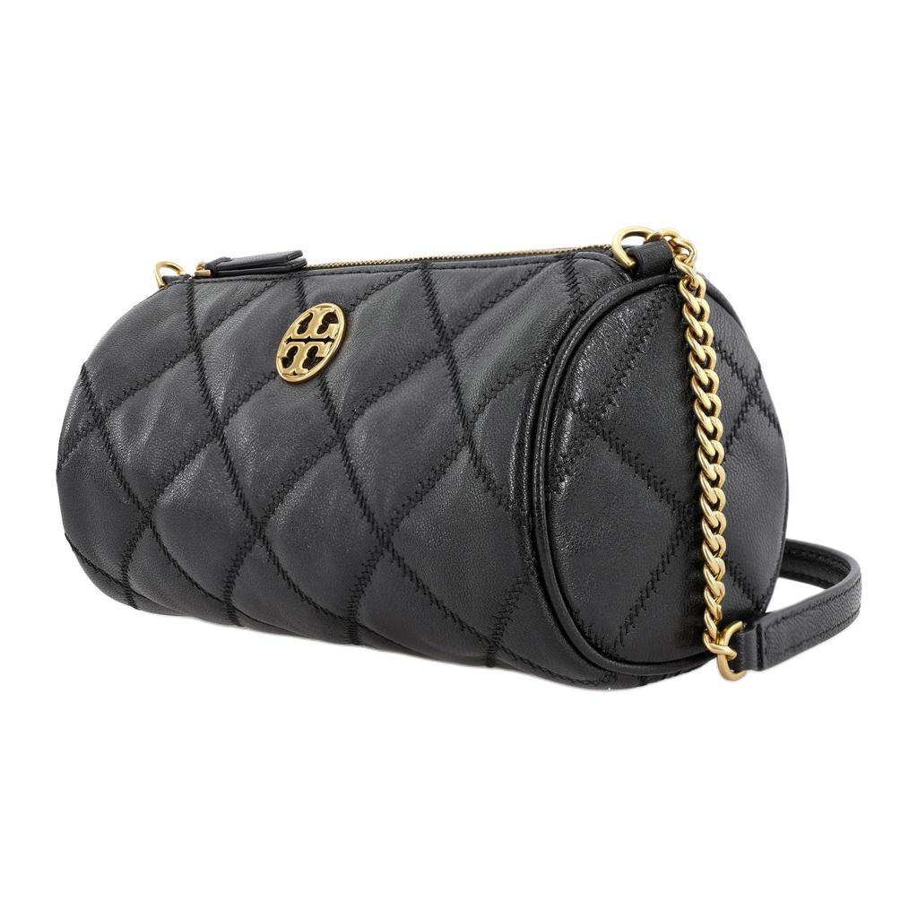 Tory Burch TB-Willa Quilted Zipper Closure Lambskin Mini Shoulder Crossbody Bag Women bags Black 153372-001