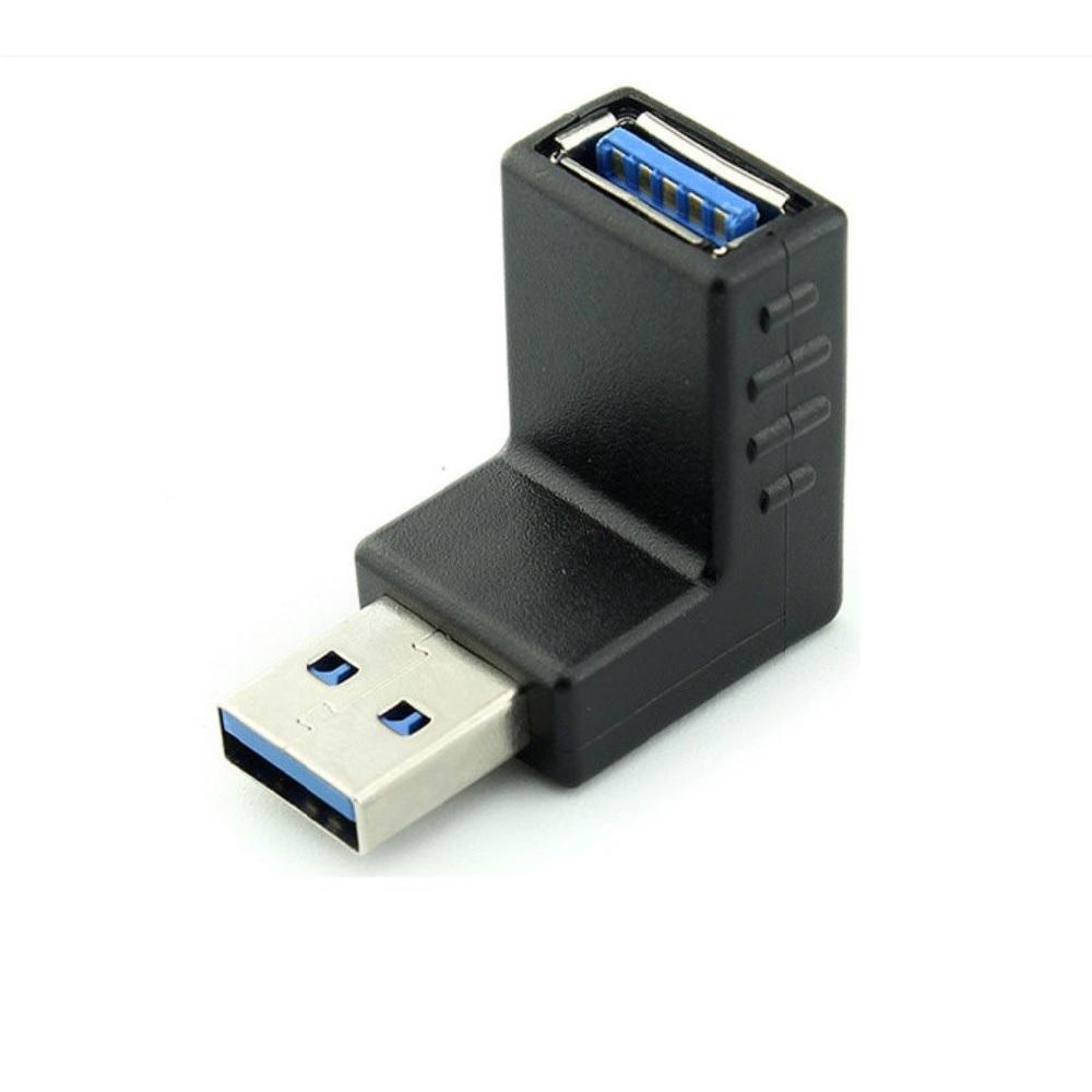 USB 3.0 Adapter 90 Degree Male To Female Combo Up & Down Angle Coupler Connector