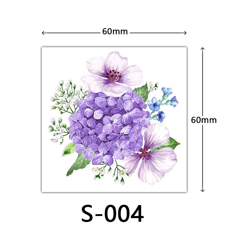Маленькая наклейка-тату с цветком женская 3D цветная наклейка-тату роза лотос бабочка цветок тату