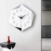 Danmukeji Wall Nordic Continuous Second White Wood Grain Panel with Colored Leather 30cm Stylish Interior Perfect for and More Clock, Stylish, Style,