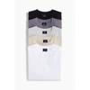H M 5 Piece Regular FiT T sHirT seT wHiTe Beige Grey