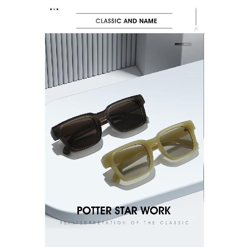 UV protection sunglasses, men's and women's styles, square frame eyewear