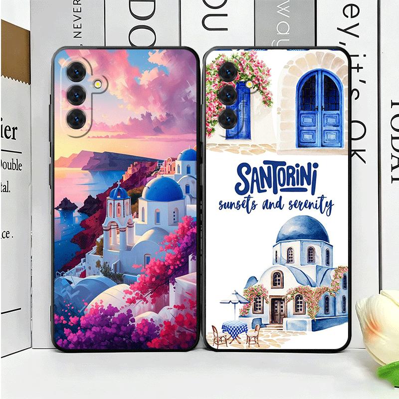 Santorini Greece Summer Soft Phone Case for Samsung A17 A37 A57 A16 A26 A36 A56 A15 A25 A35 A55 A14 A24 A34 A54 A13 A23 A33 A53