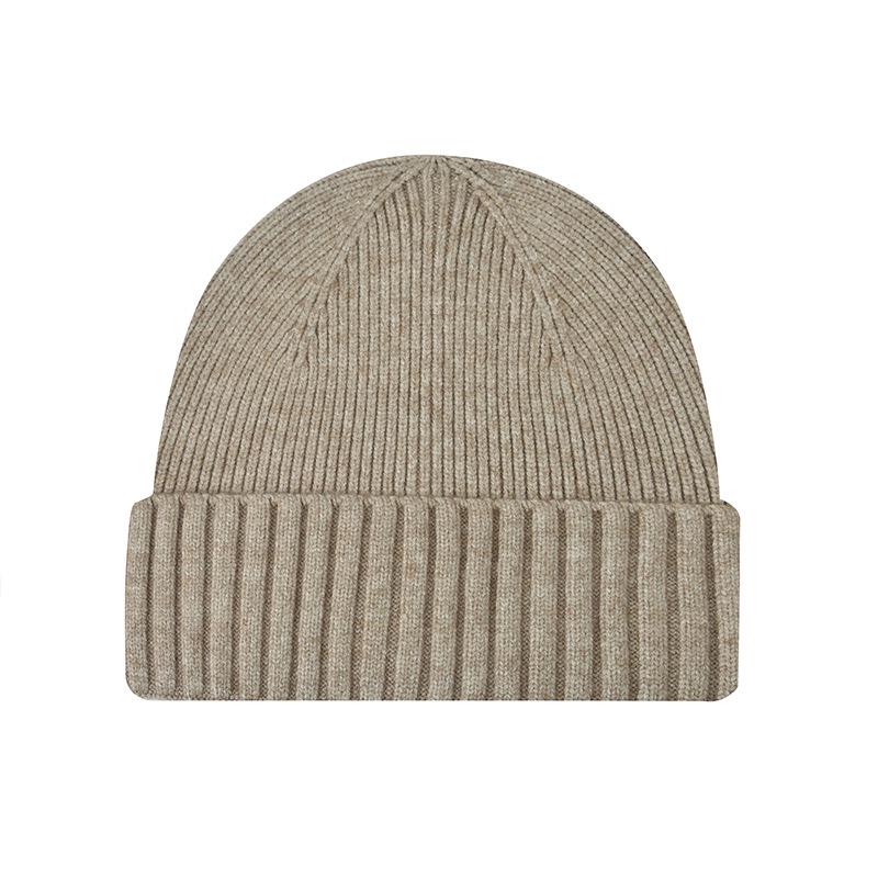 Unisex Korean Style Knit Beanie - Solid Color, Casual, Warm Autumn/Winter Hat