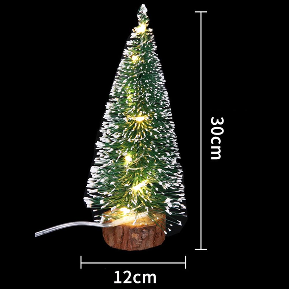 Led Mini Christmas Tree 15cm 20cm 25cm 30cm Warm Light Colorful Light Decorative Ornament For Home