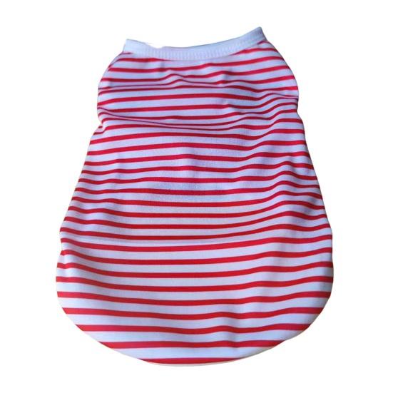Собачий полосатый жилет Домашние животные Повседневный безрукавный пуловер Жилет с круглым вырезом Одежда для щенков для девочек и мальчиков Повседневная одежда Путешествия Уличная одежда