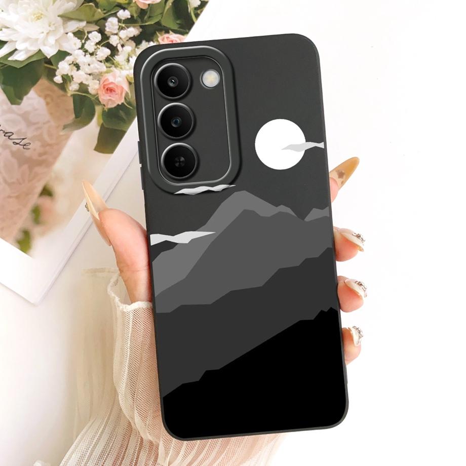 For Realme C83 C100 Phone Case Floral Daisy Aesthetic Moon Nigth Bow Pattern Funda Soft Matte Silicone Back Cover Realme P4 Lite