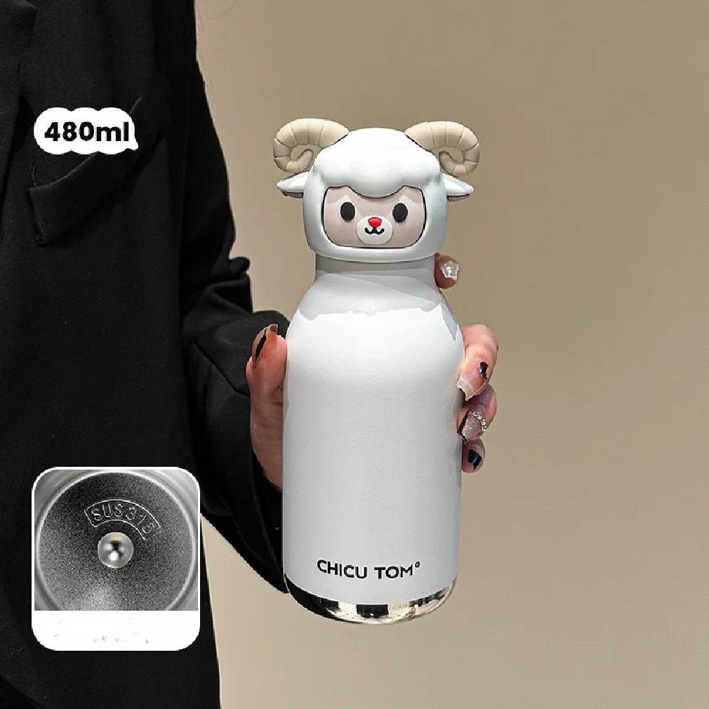 3D Animal Head Thermos 480ml