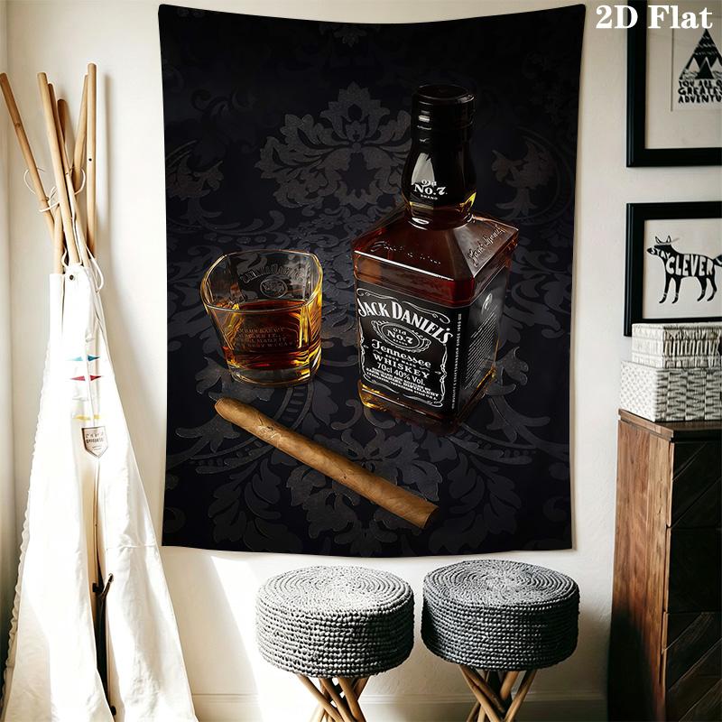 Jack Daniel'S Timeless Classic Tapestry Wallmounted Background Cloth Background Wall Hanging Cloth Wall Decoration Atmospheric Background Cloth