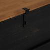 HALDEN Chest in Black 91 x 91 x 47 cm Solid Pine Wood