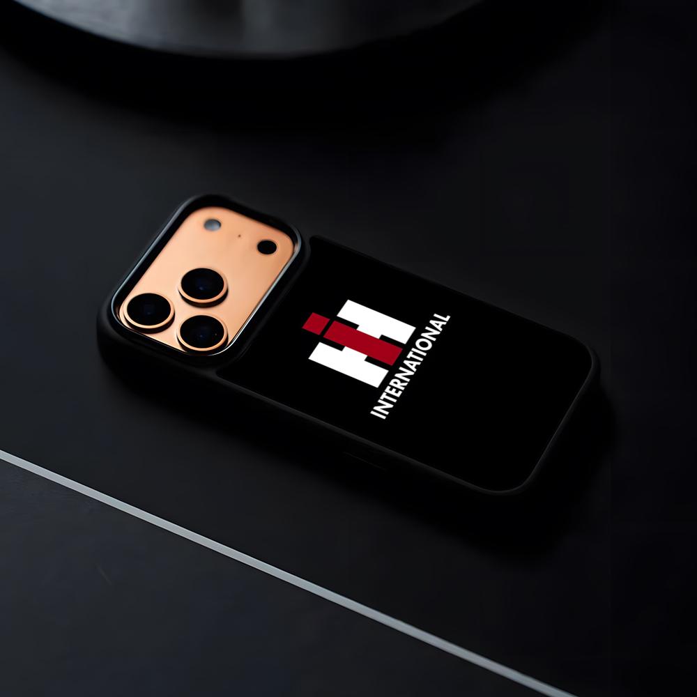Чехол для телефона с логотипом трактора Case IH Для IPhone 17 16 15 14 13 12 Pro Max Plus Черная рамка Жесткий корпус
