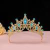 Crown Headband Large Crown Bridal Tiara Wedding Jewelry Stage Party Rhinestone Crown Accessories