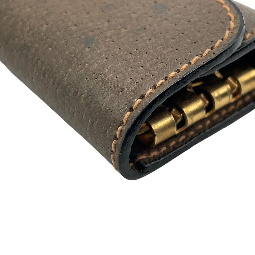 Б/у Держатель для ключей GUCCI Коричневая кожа унисекс