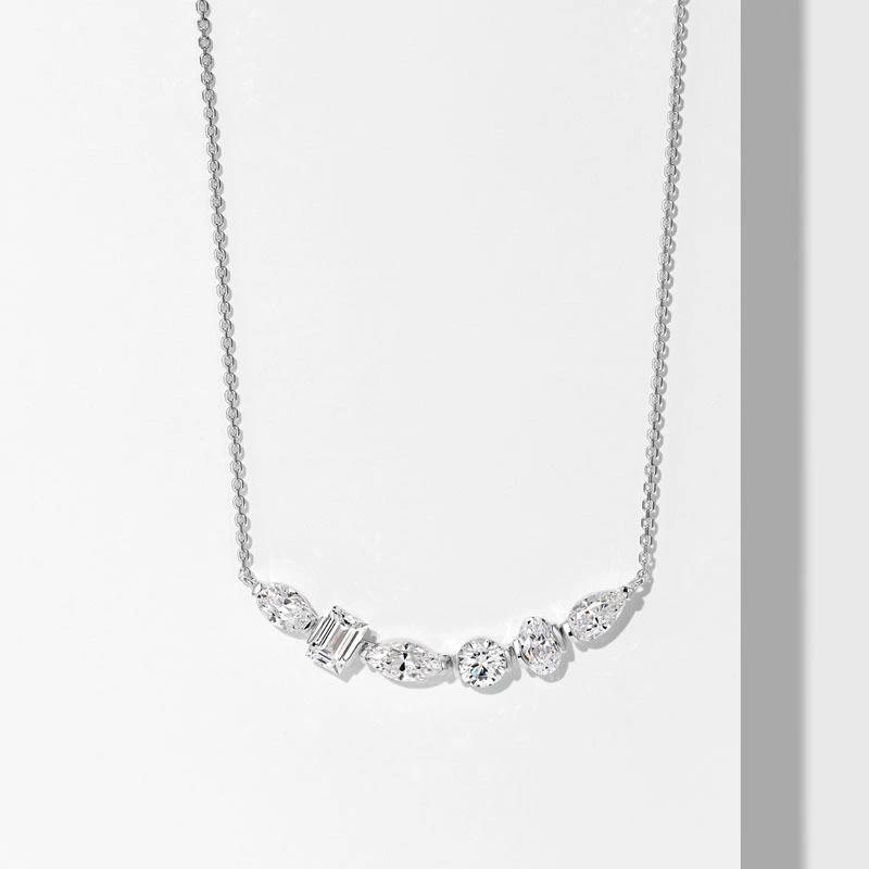 WUIHA 925 Sterling Silver Lab Sapphire High Carbon Diamonds Gemstone Wedding Engagement Pendant Necklace Fine Jewelry Wholesale