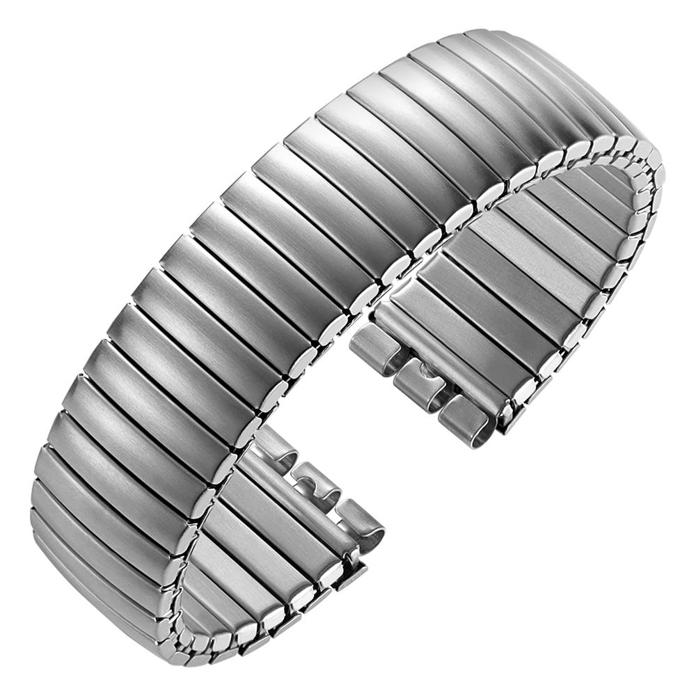 17 мм 20 мм Эластичный металлический ремешок для часов для ремешка для часов Swatch Растягивающийся расширяющийся ремешок для часов из нержавеющей стали Мужской женский браслет Аксессуары