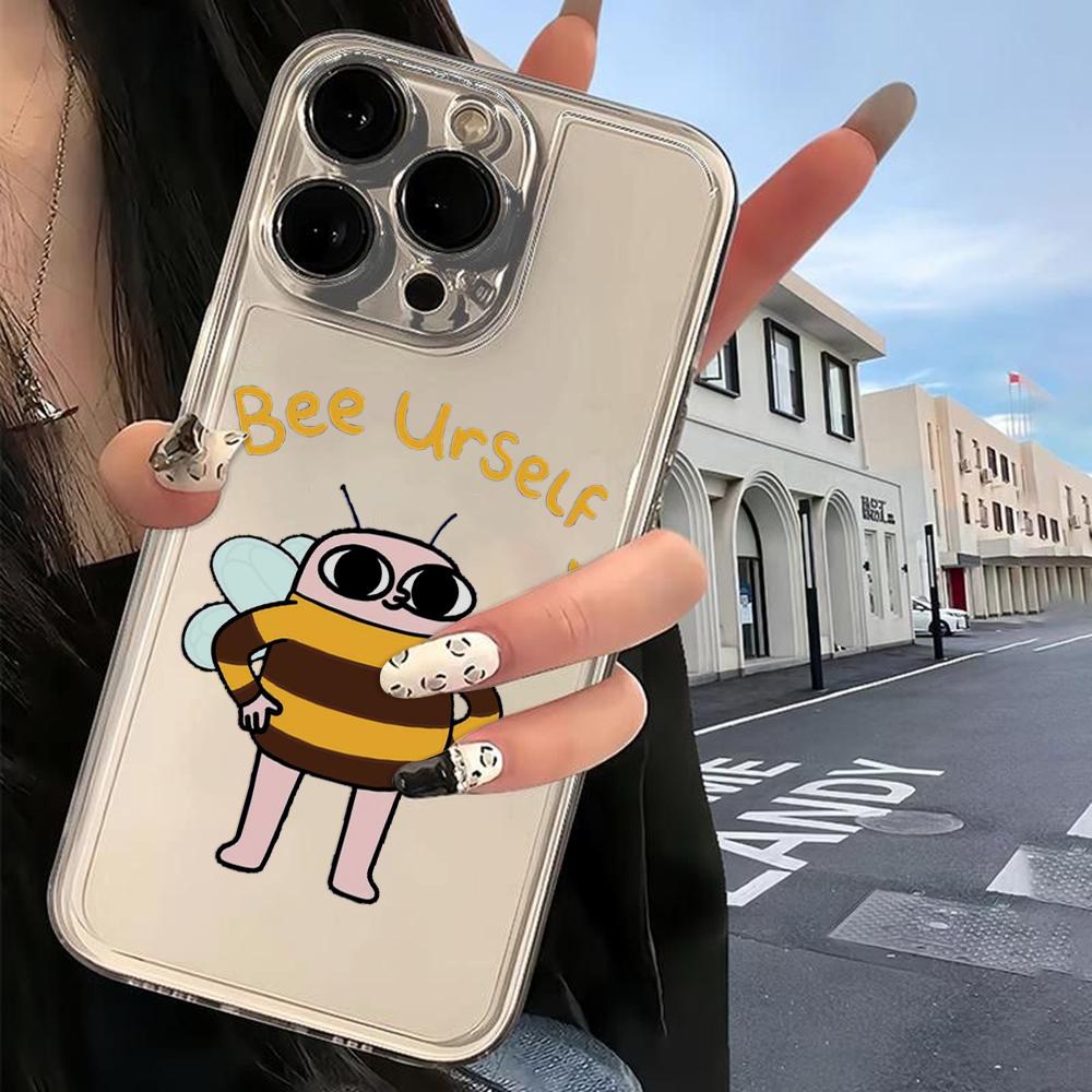 Ketnipz маленький розовый боб Чехол для телефона для iPhone 17 16 15 14 13 12 Mini Air Pro Max X XR XSMax 7 8 Plus Прозрачная мягкая задняя крышка
