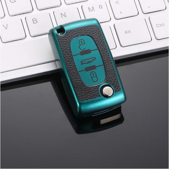 Кожаный чехол для дистанционного ключа из ТПУ для Peugeot 107 207 307 308 407 607 3008 5008 для Citroen Xsara Picasso C5 C6 C8 без ключа