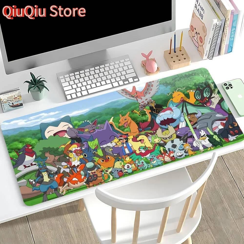Anime PPokmon Mousepad Mouse Pad Large Computer Gaming Keyboard Rug Mousepad Laptop Gamer Accessories Desk Mat HD Carpet