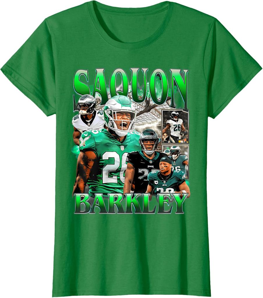 Saquon Eagles Vintage Barkley Design 90s Graphic Ladies' Crewneck T-Shirt