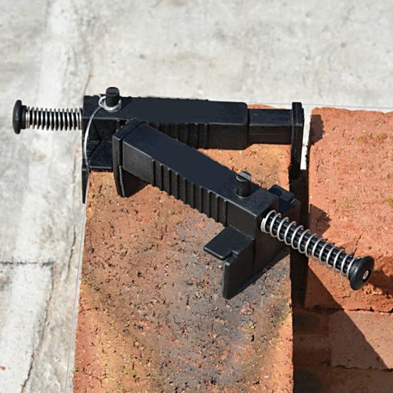 2/5Pcs Bricklaying Pullers Spring-loaded Time-saving Sturdy Anti-slip Leveling Engineering Plastic Spring-loaded Brick Line Runners for Architecture