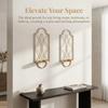 2pcs Gold Black Wall Mounted Candle Holder 8.66 x 3.54 in Wall Candle Sconces  Dining Room
