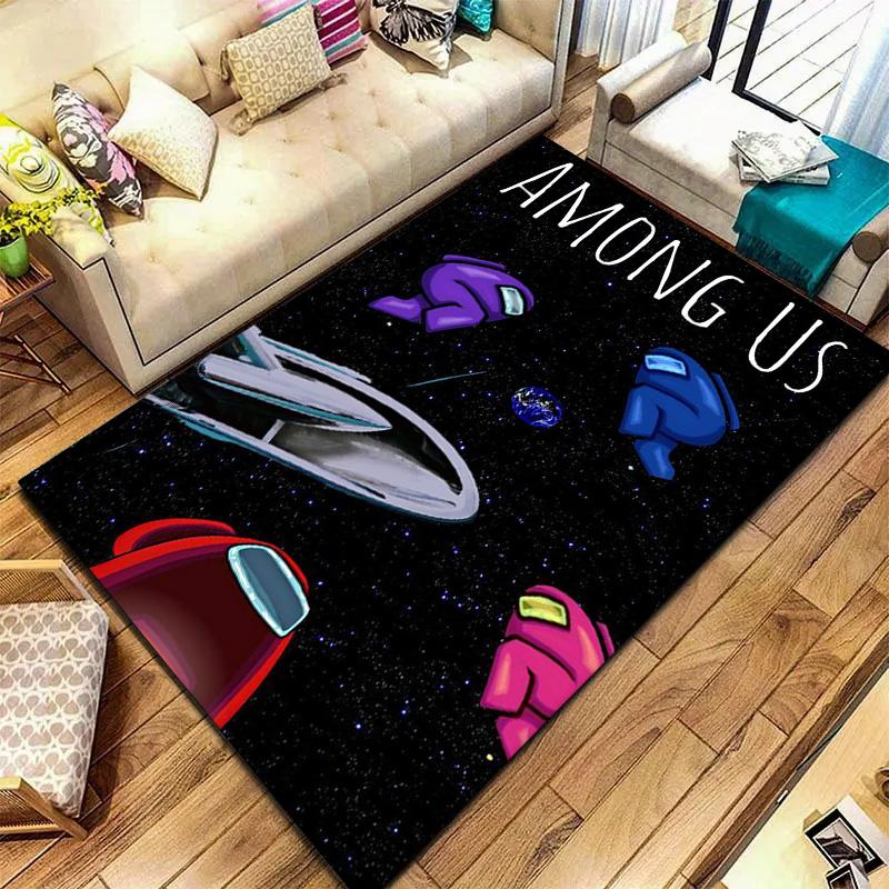 Ковер Among Us для гостиной, спальни, дома, дивана, детских игр, нескользящий коврик для пола