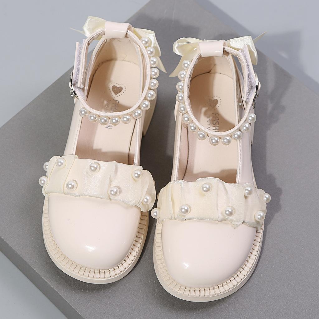 Кожаная обувь для девочек Весна и Осень Детская обувь на мягкой подошве Туфли принцессы для детей среднего и старшего возраста Обувь для выступлений для девочек