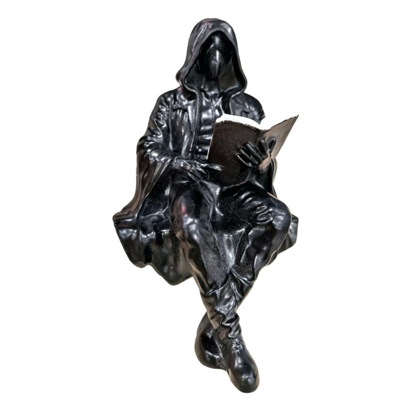 Литературная настольная фигурка с открытой книгой, Декоративная полка с капюшоном для стола, домашней библиотеки и тихой учебной зоны в помещении