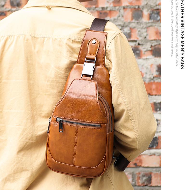 Сумка-мешок из воловьей кожи Head Layer, мужская многофункциональная сумка через плечо из натуральной кожи в стиле ретро