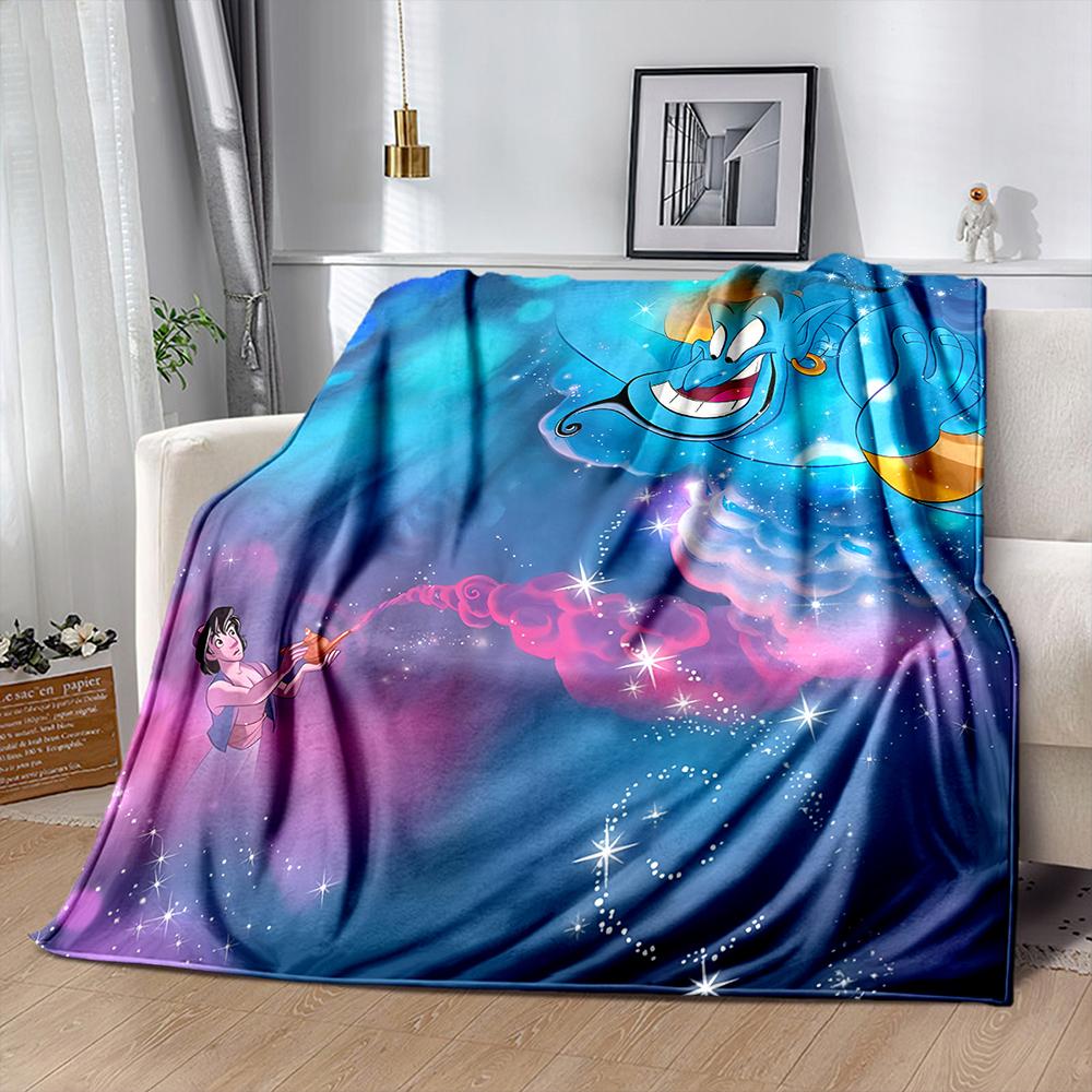 Various Styles and Sizes Aladdin Princess Jasmine Blanket for Bed Bedroom Sofa Picnic, Blanket for Cover Outdoor Leisure Nap