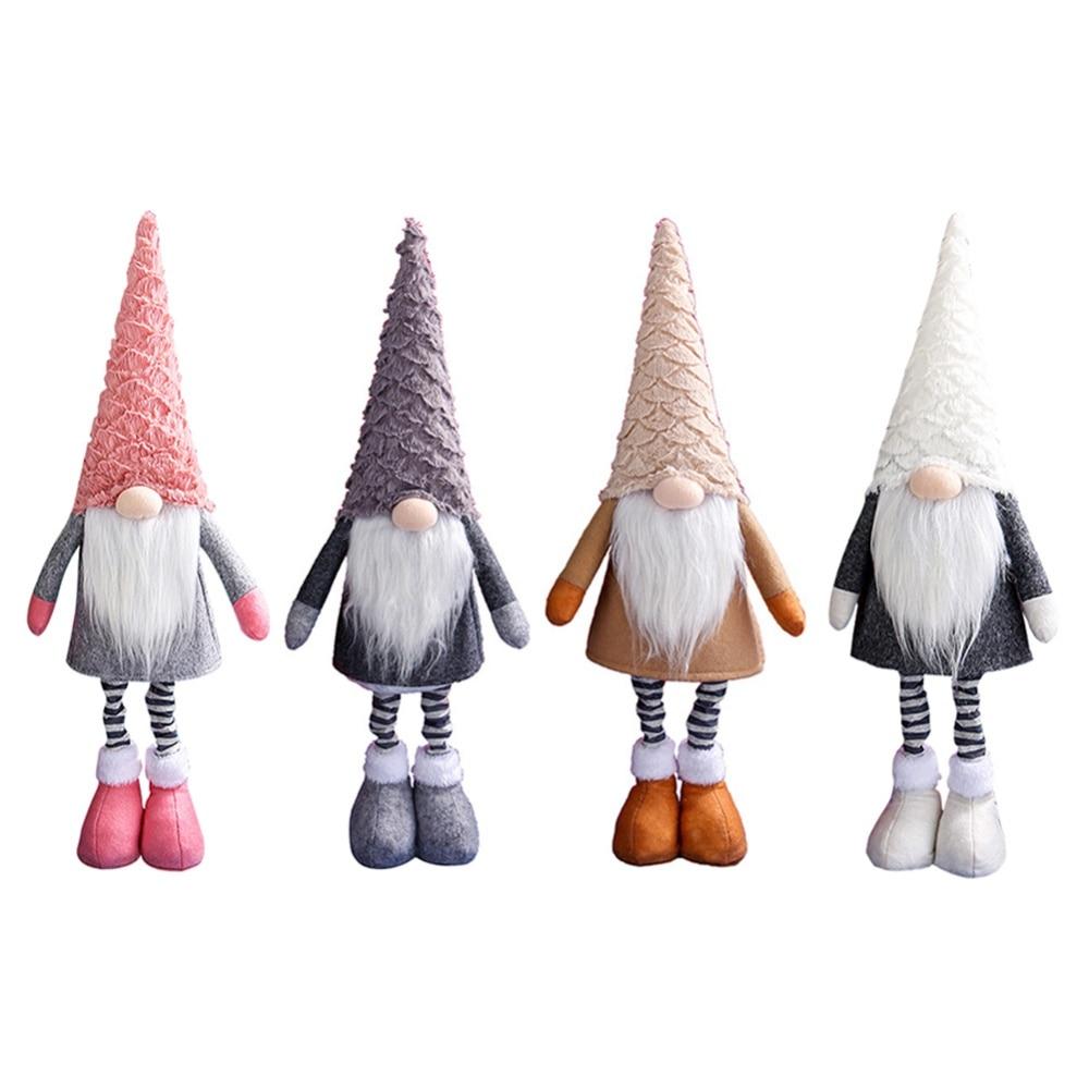 Plush Gnomes with Retractable Spring Legs Table Decorations Ornaments