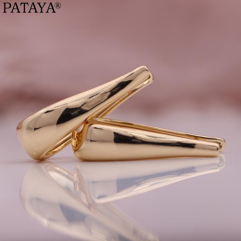 Стильные серьги PATAYA с золотым покрытием