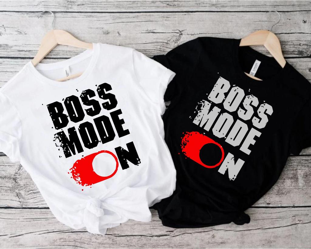 Boss Mode On T-shirt, Awesome Boss Shirt, Motivational Tee, Unisex Adult Tee Top