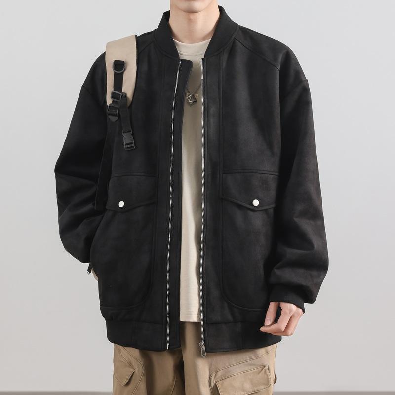 Весенняя Новая Куртка Свободная Рабочая Куртка Модная Кожаная Куртка Уличная Водонепроницаемая Кожаная Куртка Мужская Мотоциклетный Костюм
