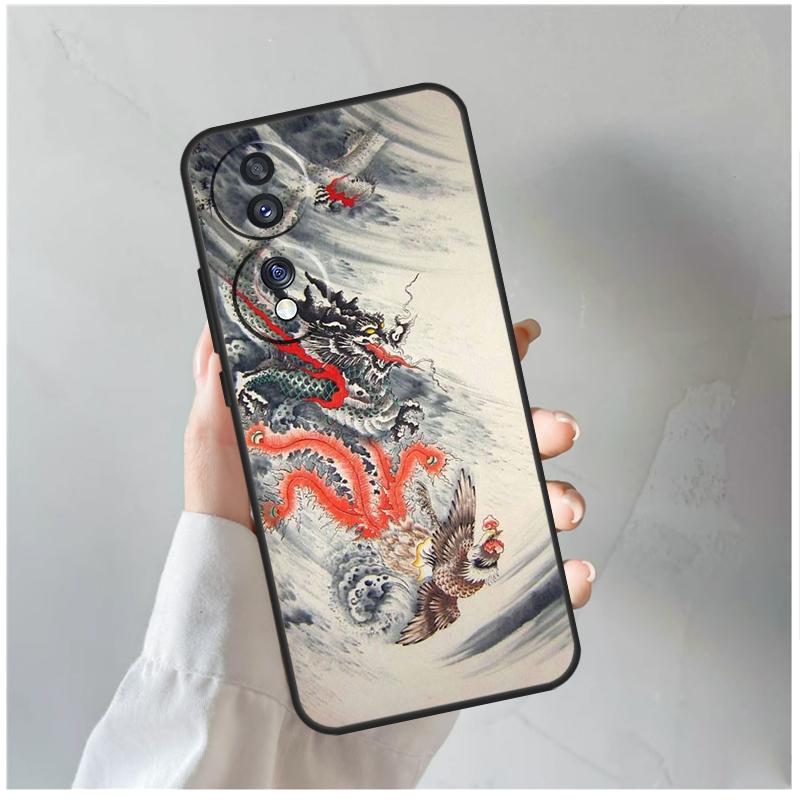 Chinese Dragon Case For Honor X9a X8a X6a X7a X6 X7 X8 X9 X9b X8b Honor 70 50 90 Lite Magic 5 6 Pro Cover