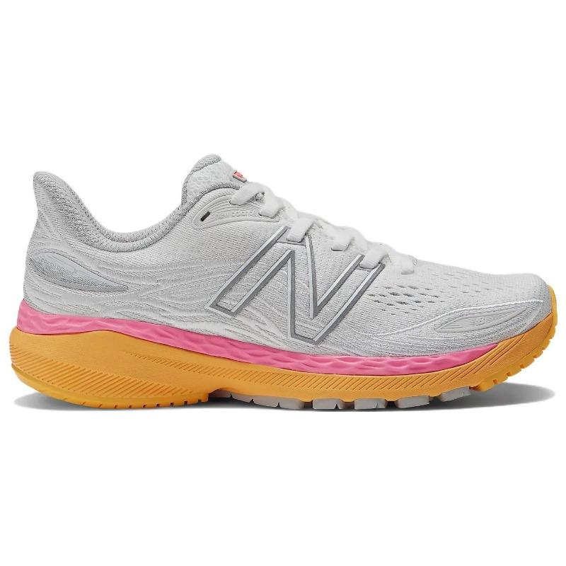 New Balance 860 Женские Тканевые Амортизирующие Низкие Беговые Кроссовки для Марафона Белые Оранжевые W860A12